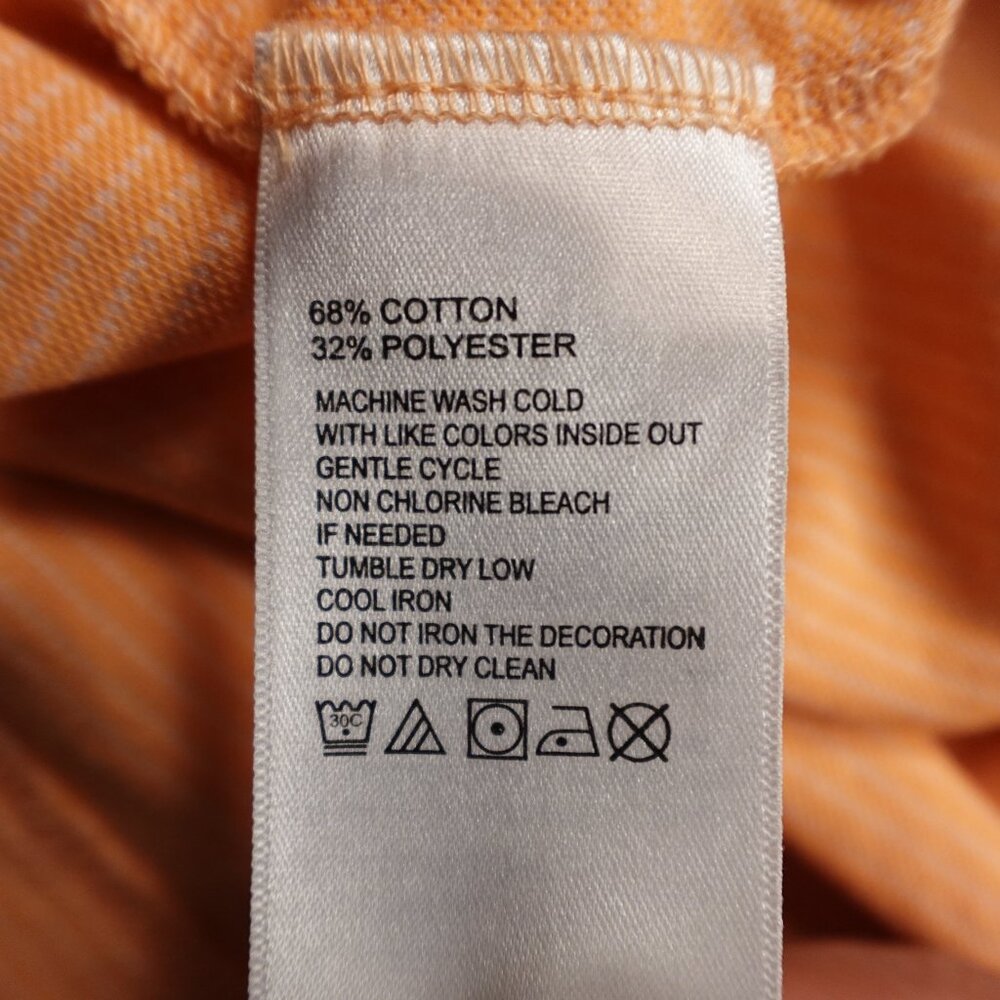 Tommy Bahama Striped Polo Shirt Men’s XL Peach Orange Casual Island Wear - Picture 9 of 9